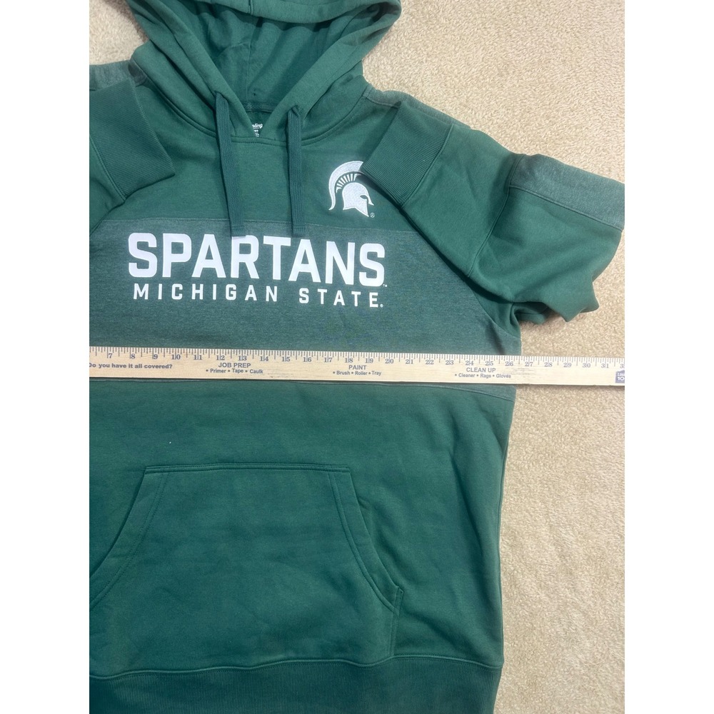 Michigan State Spartans Hoodie Green Mens 2XL Athletic College Sweatshirt - Picture 3 of 6